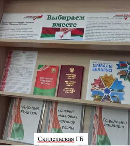 В библиотеках Гродненского района оформлены выставки и тематические полки к Единому дню голосования